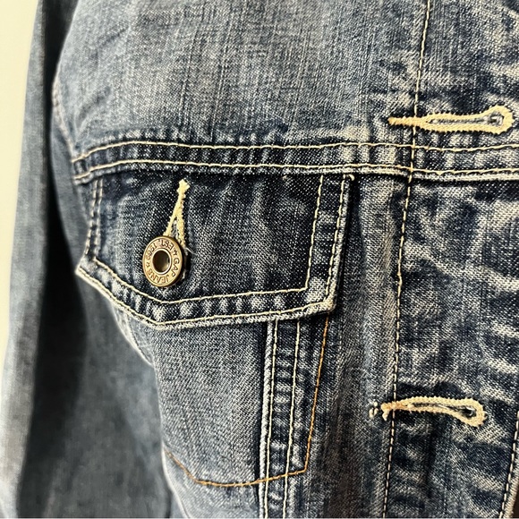 Y2K Gap Cropped Denim Jean Jacket Spring 2000 - Picture 4 of 5